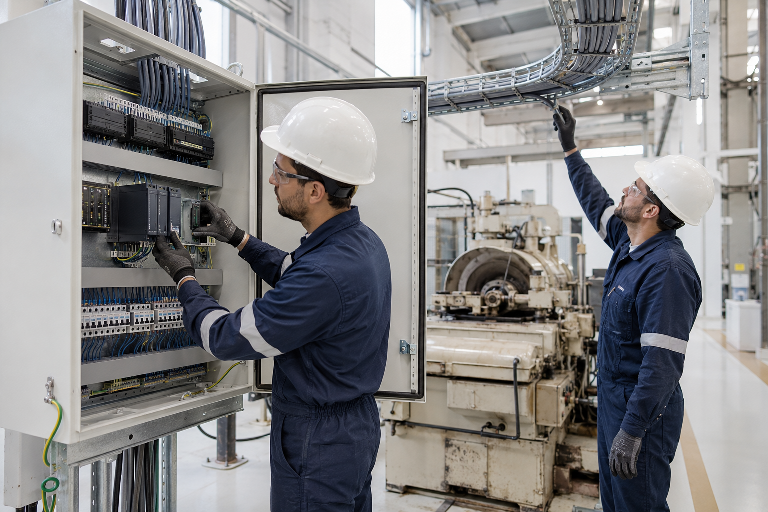 Technical team providing industrial engineering, maintenance, and upgrade services